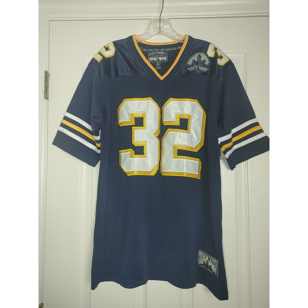 Vintage Steve & Barry's City Wide Newark NJ   #32 Football Jersey Size Small Y2K